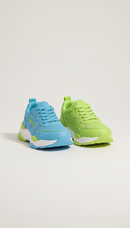 Baby Blue Lime Kids Sneakers