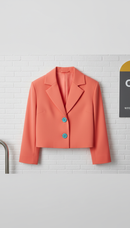 Coral Cropped Statement Jacket