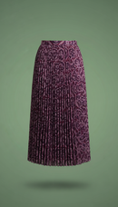 Mystic Plum Patterned Midi Skirt