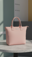 Blush Pink Nylon Tote Bag