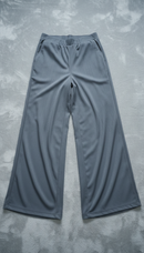 Cool Slate Wide-Leg Trousers