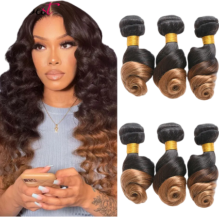 Ombre Hair Bundles Brazilian Loose Wave Bundles