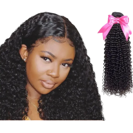 Mongolian Kinky Curly Hair Bundles 100% Human Hair Extensions Nature Color