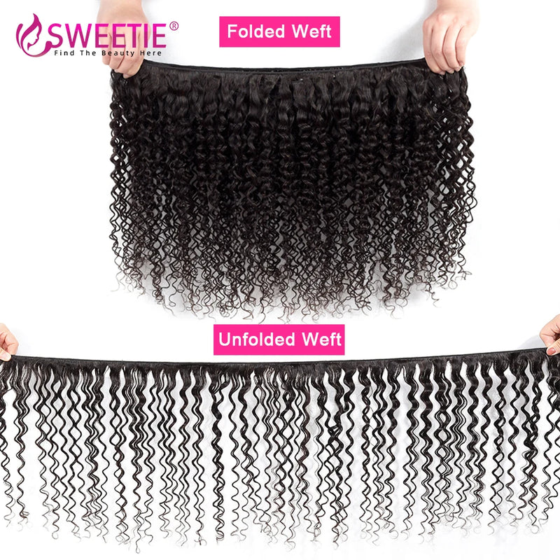 Indian Kinky Curly Hair Bundles 100% Human Hair Weave