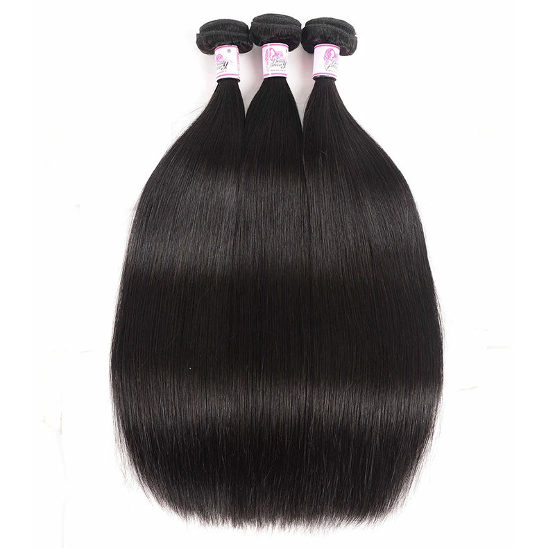 Brazilian Straight Hair Weaving Virgin Human Hair Weave Bundles Natural Color