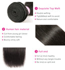 Brazilian Straight Hair Weaving Virgin Human Hair Weave Bundles Natural Color