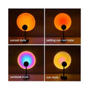 Sunset Projection Photography Lighting Rainbow Sunset Red Sun Projection Night Light USB for Birthday party  bar evening party