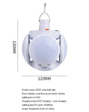 Solar Lanterns with Hook, Power Display, Portable LED Camping Lantern Solar USB Rechargeable, Dimmable, Emergency LED Light