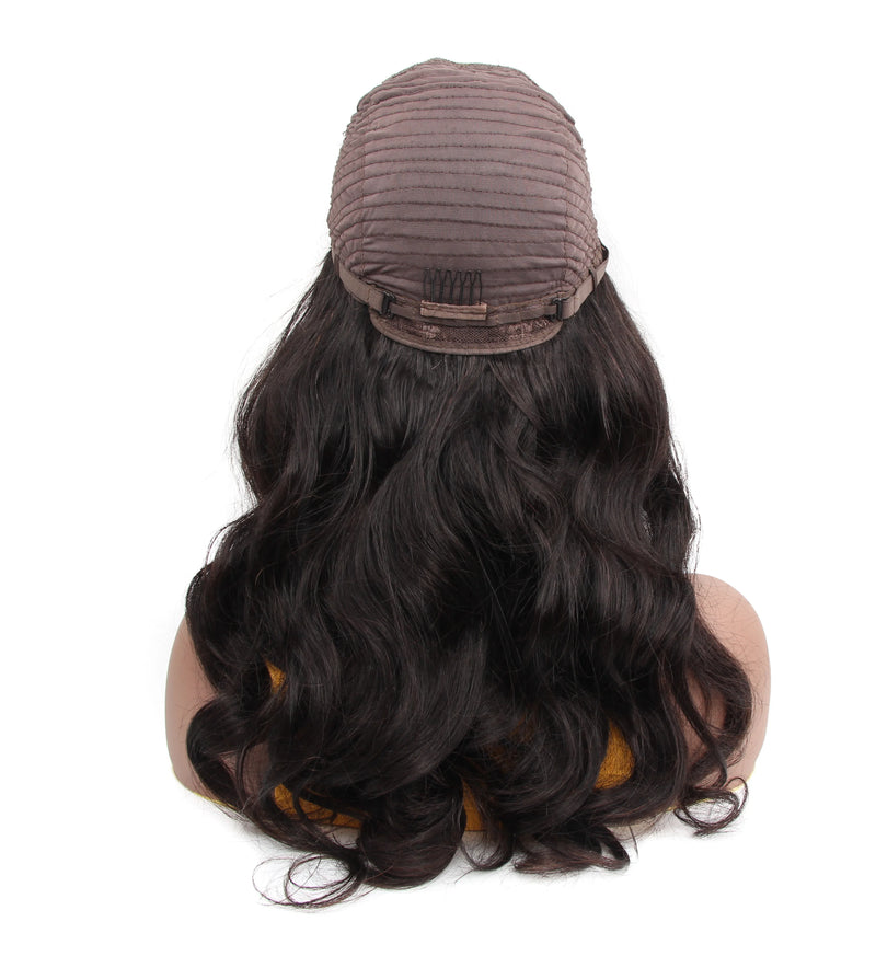 Glueless Wigs Peruvian Body Wave Human Hair