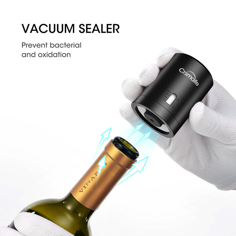 Vacuum Wine Preserver Bottle Stopper Sealer Pump Date Make Silicone Sealer Plug