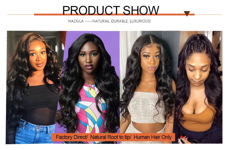 Brazilian Hair Body Wave Bundles Remy Hair 8-30inch Natural Color