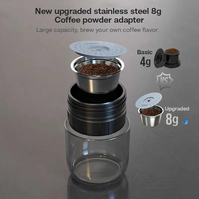 Cafetera portátil para automóvil y hogar, cafetera Expresso DC12V