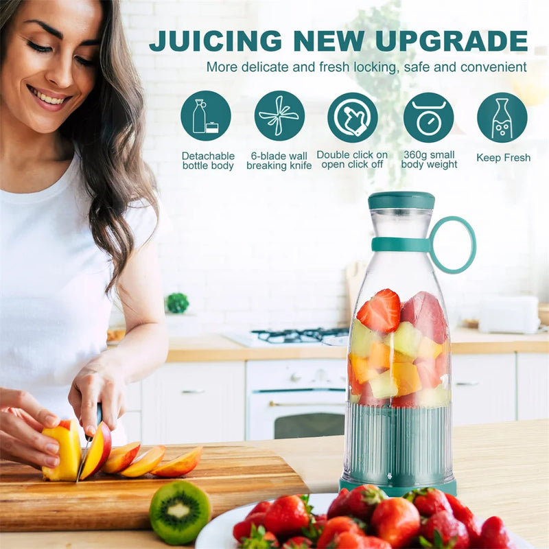 Portable Blender Bottle Fresh Juicer Blender Rechargeable Mixer Smoothie