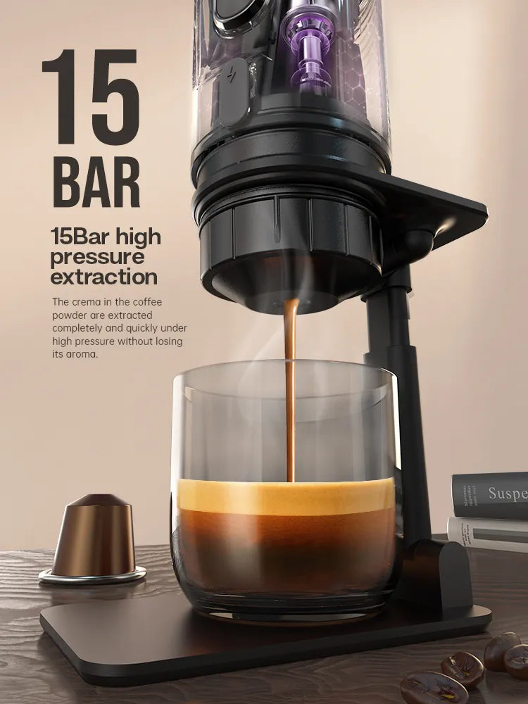 Máquina de café portátil para carro e casa, cafeteira DC12V Expresso