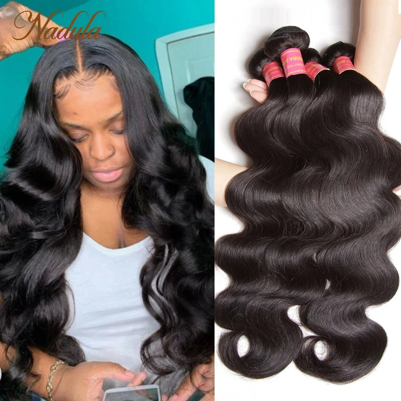 Brazilian Hair Body Wave Bundles Remy Hair 8-30inch Natural Color