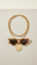 Retro Sunglasses & Chain Set