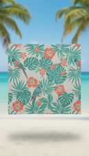 Tropical Motif Linen Tablecloth