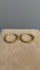 Empire Gold Hoop Earrings